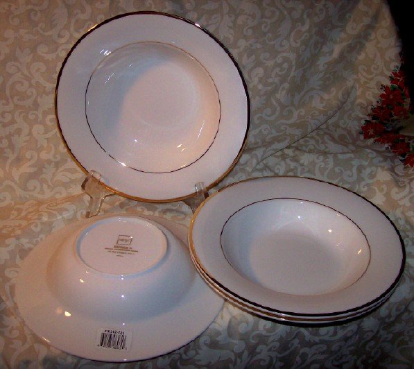 Mikasa CAMEO GOLD Rimmed Soup Bowl HK302, Set of 2