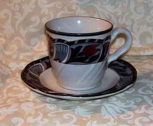 Noritake 8683 Tulip Ridge Cup and Saucer