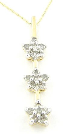 O.50 Ctw Diamond Pendant with 10K chain