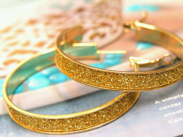 sparkling hoop earrings