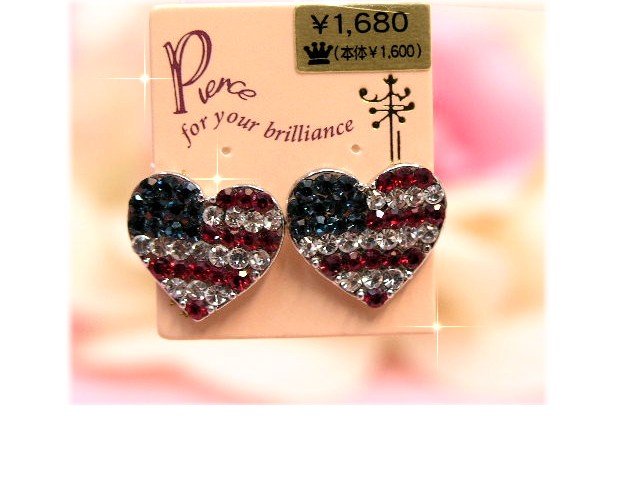 USA heart earrings