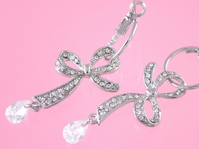 ribbon hoop earrings