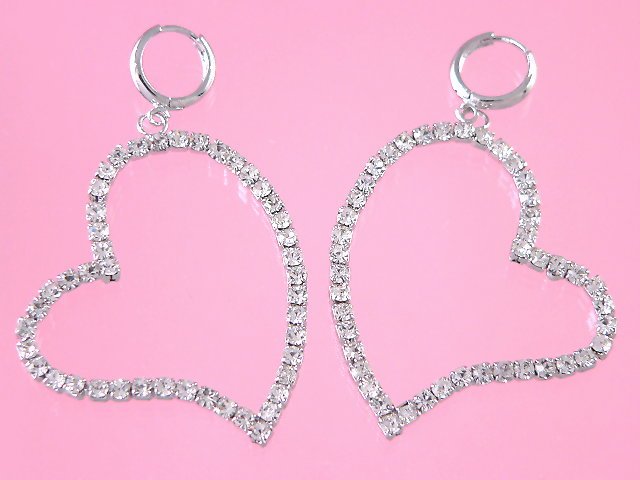 oversize heart earrings
