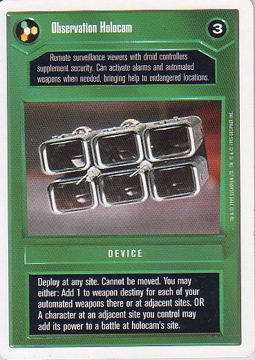 Star Wars CCG 1995 - Observation Holocam