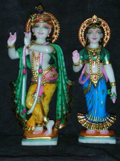 Marble Radha Krishna Statue