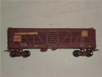 HO Train Wooden Missouri Pacific Cattle Car Model Railroad