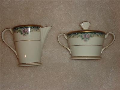 NORITAKE Mi Amor Sugar & Creamer 4717 Fine China Japan