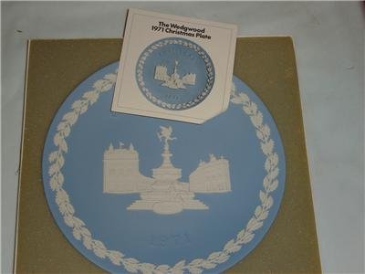 Wedgwood Jasper Christmas Plate 1971 Picadilly Circus