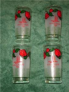 1986 Kentucky Derby Glass Set of 4 Churchhill Downs