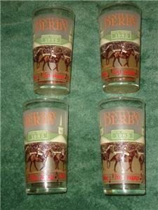 1985 Kentucky Derby Glass Set of 4 Churchhill Downs