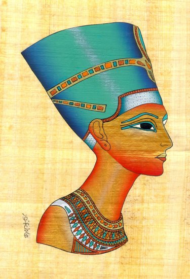 Directly from Egypt Original painted papyrus signed with certificate