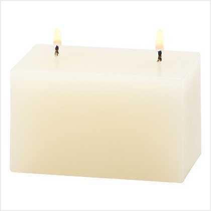 NEW! IVORY VANIILA BRICK CANDLE-ITEM #39231-BUY 1, GET 1 FREE