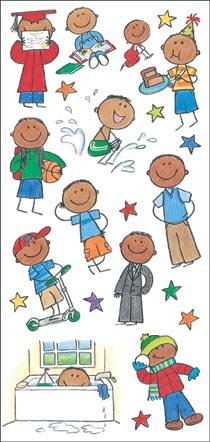 Me & My Big Ideas African American Boy Stickers