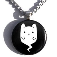 Ghost Cat Necklace