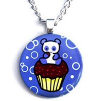 Blue Pandacake Necklace