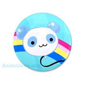 Panda Balloon Mini Button