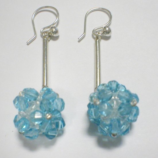 aretes cristal checo tejido