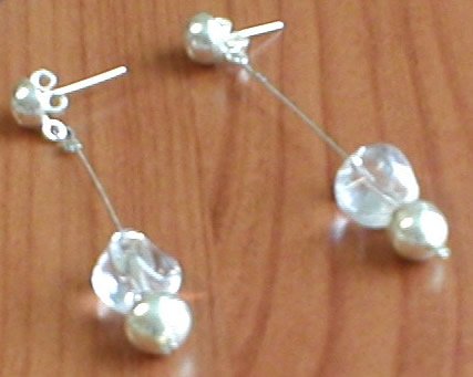 aretes murano transparente