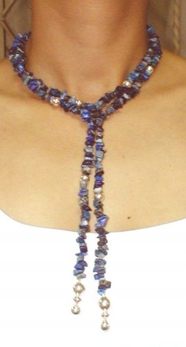 collar bufanda lapislazuli