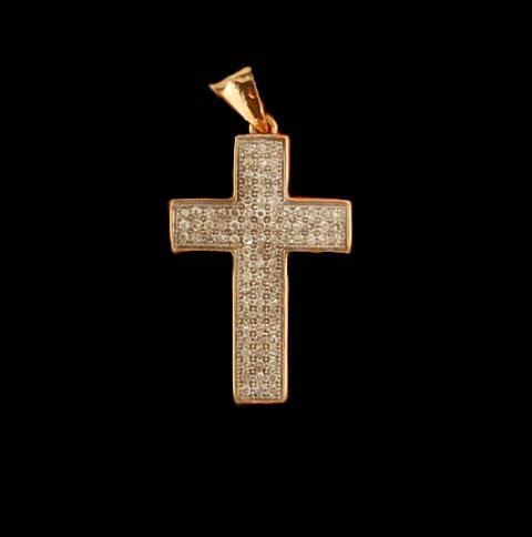 Diamond Cross Pendant with Chain