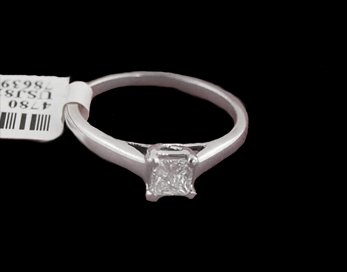 .50ct Women's Princess Cut 14kt White Gold Diamond Ring