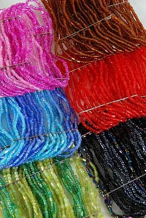 Bracelet W 12string Beads Stretch/DZ 6color asst