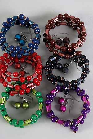 Bracelet & Earring Sets Flexable Color Asst/DZ **NEW** Winter Sellection,Color Asst