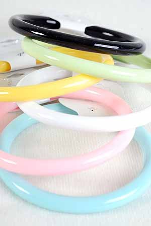 Bracelet Bangle Acrylic Pastel Colors 3'' Wide/dz Assorted colors