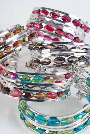 Bracelet Bangle Ovel Transparent Marble Color Asst/dz ** New Arrival** 6 Color Asst