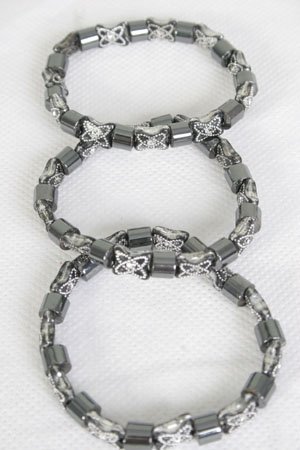 Bracelet Hematite Butterfly Shape/DZ **Stretch** New arrival