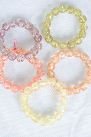 Bracelet Lucite Trancesmarble Look/DZ **stretch** Color Asst