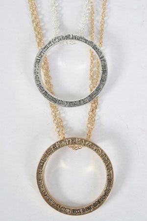 Necklace Circle Religious Bible Verse/DZ ** HOT*** With 20'' Chain