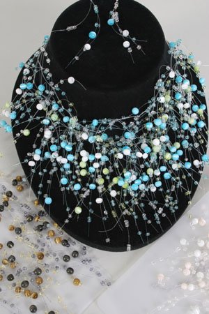 Necklace Sets Cateyes Color Asst/DZ **HOT**