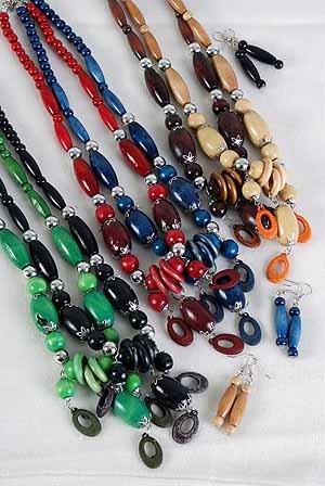 Necklace Sets Wood Color Asst 24''/DZ **NEW** 6 Color Asst
