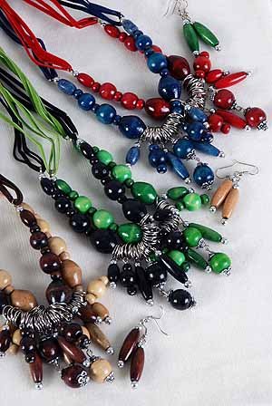 Necklace Sets Wood Color Asst/DZ **NEW** Color Asst