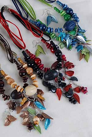 Necklace Sets Wood Color Asst/DZ **NEW** Color Asst