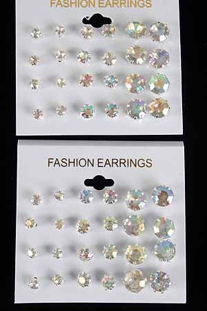 Earrings 12per ABclear Studs/DZ ABclear