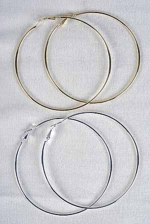 Earrings 9cm Jumbo Hoop Gold or Silver/DZ ** New Arrival** 9CM Choose Gold or Silver