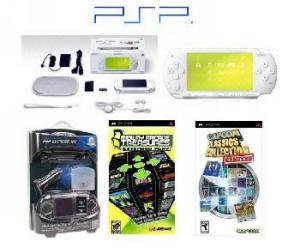Sony White Psp Limited Edition 41 Games with Car Kit
