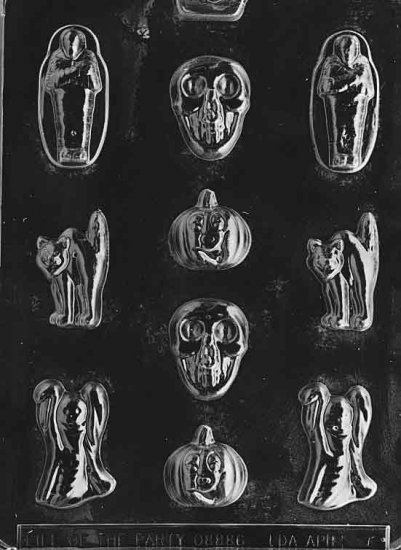 ASSORTED WITH PUMPKIN CHOCOLATE CANDY MOLD - CANDY,SOAP,PLASTER MOLD MOLDS