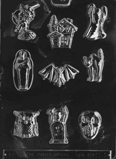 ASSORTED WITH HOUSE CHOCOLATE CANDY MOLD - CANDY,SOAP,PLASTER MOLD MOLDS