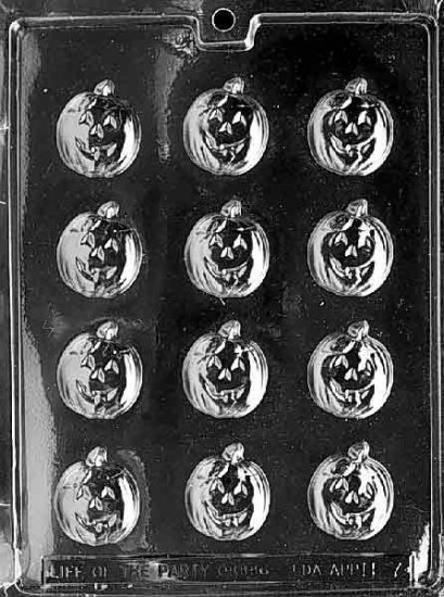 PUMPKIN MINTS CHOCOLATE CANDY MOLD-CANDY,SOAP,PLASTER MOLD MOLDS