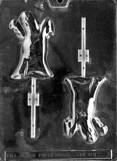 GHOST LOLLY CHOCOLATE CANDY MOLD MOLDS-HALLOWEEN CANDY MOLD MOLDS-CANDY,PLASTER,SOAP MOLD MOLDS