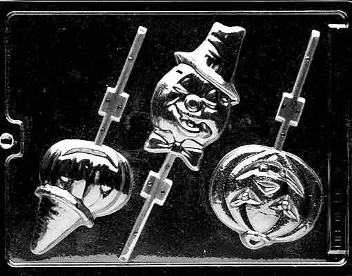 ASSORTED PUMPKIN LOLLY'S CHOCOLATE CANDY MOLD- HALLOWEEN CANDY MOLD -CANDY,PLASTER,SOAP MOLD MOLDS