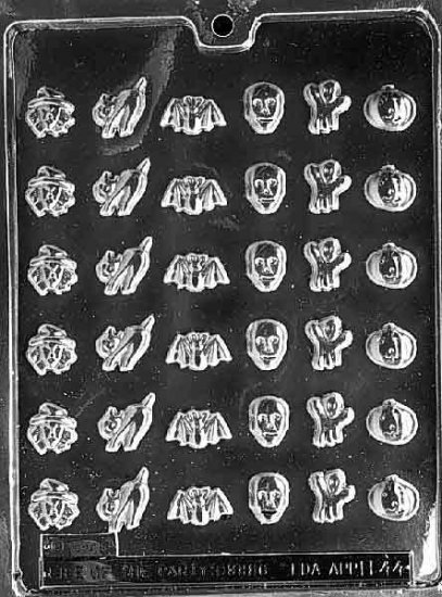 HALLOWEEN DECO'S CHOCOLATE CANDY MOLD -HALLOWEEN CANDY MOLD- CANDY,PLASTER, SOAP MOLD MOLDS