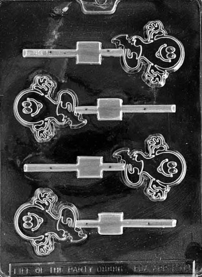 CUTE GHOST LOLLY CHOCOLATE CANDY MOLD-HALLOWEEN CANDY MOLD-CANDY,PLASTER,SOAP MOLD MOLDS