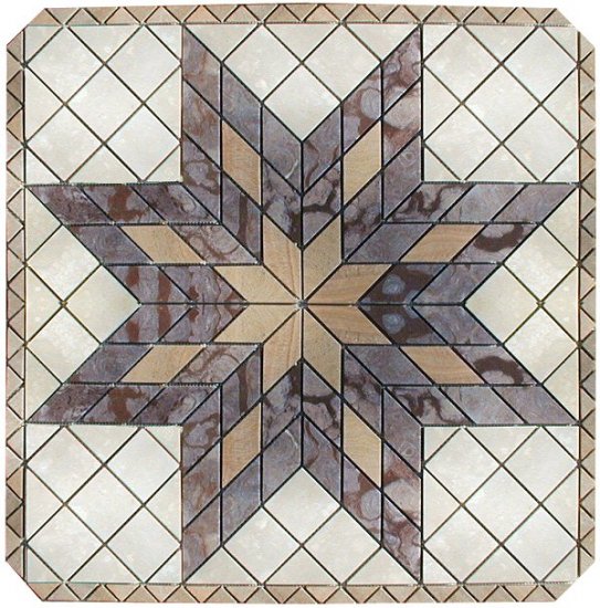 Marble Mosaic Medallion - 32 inch