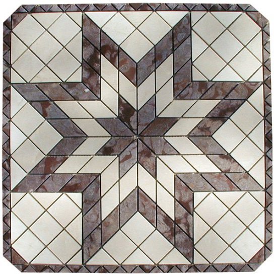 Marble Mosaic Medallion - 32 inch