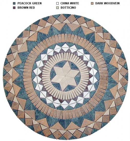 Marble Mosaic Medallion Colorful and Popular 24 inch