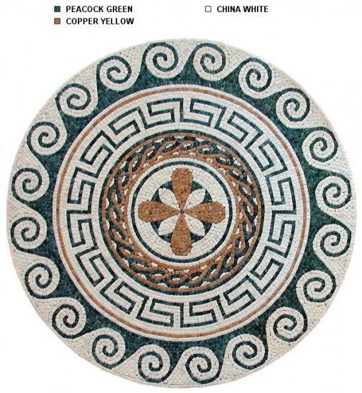 Classic 39.5 inch Marble Mosaic Medallion